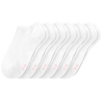 6 Paar Damen Sneaker-Socken unifarben