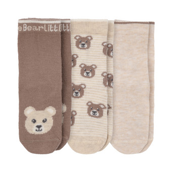 3 Paar Baby Socken mit Bären-Motiven