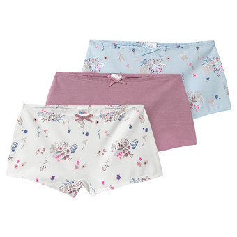 3 Mädchen Pantys mit floralem Dessin