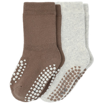 2 Paar Baby Krabbelsocken aus Frottee