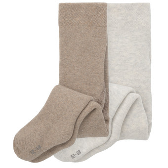2 Baby Frottee-Strumpfhosen unifarben
