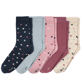 5 Paar Mädchen Socken mit Herzen