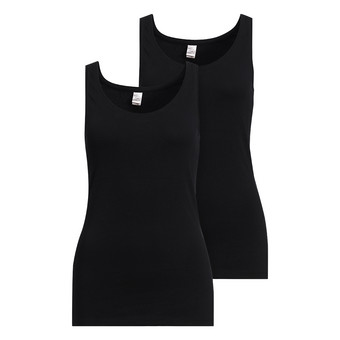 2 Damen Unterhemden unifarben