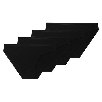 4 Damen Slips unifarben