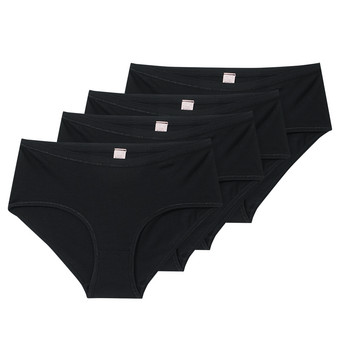 4 damesslipjes in effen kleuren