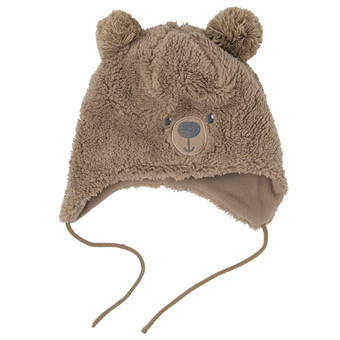 Baby Mütze mit Plüsch