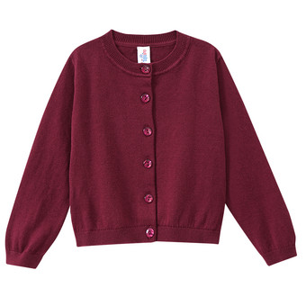 Mädchen Strickjacke unifarben