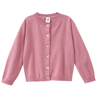 Mädchen Strickjacke unifarben