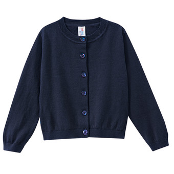 Mädchen Strickjacke unifarben
