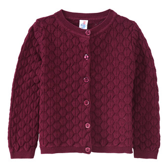 Mädchen Strickjacke mit Wabenstruktur