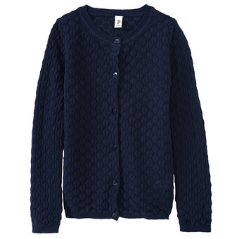 Mädchen Strickjacke mit Wabenstruktur