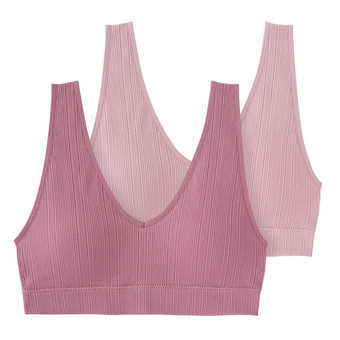 2 Damen Bustiers mit Feinripp-Struktur