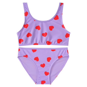 Mädchen Bikini mit Herz-Allover