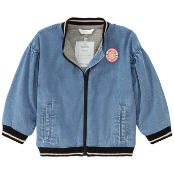 Baby Jeansjacke im College-Style