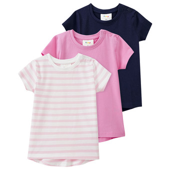 3 Baby T-Shirts im Basic-Look
