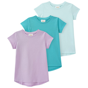 3 Mädchen T-Shirts im Basic-Look