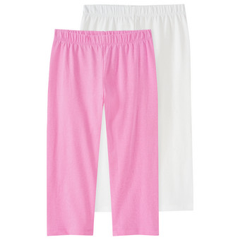 2 Mädchen Capri-Leggings im Basic-Look