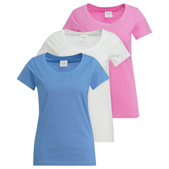 3 Damen T-Shirts im Basic-Look