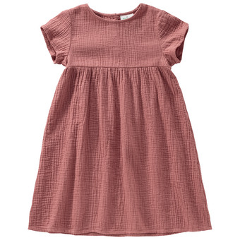 Mädchen Musselin-Kleid mit Teilungsnaht