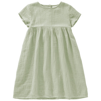 Mädchen Musselin-Kleid mit Teilungsnaht