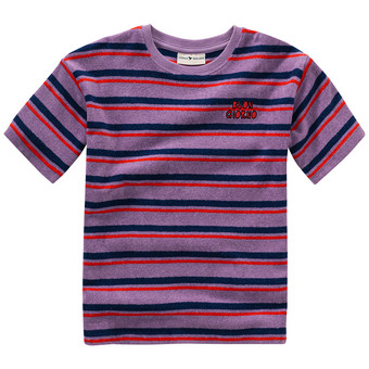 Jungen T-Shirt mit Streifen in himbeer | Ernsting's family