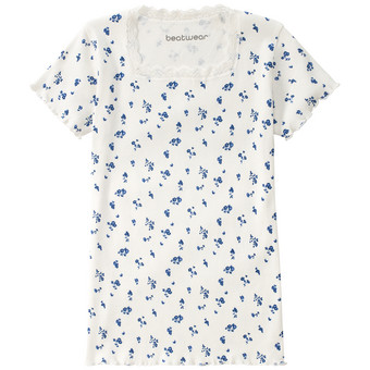 Mädchen T-Shirt mit Spitze