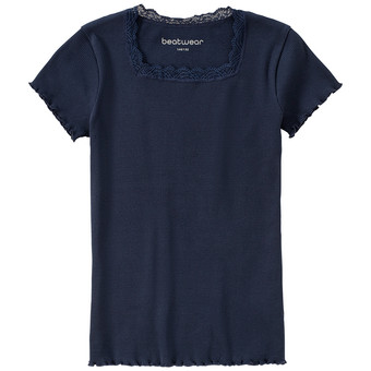 Mädchen T-Shirt mit Spitze