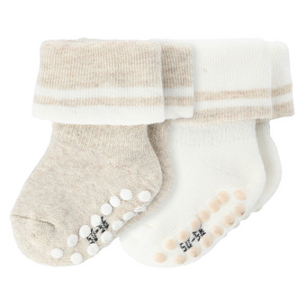 2 Paar Newborn Stoppersocken mit Umschlag