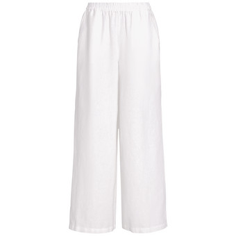 Damen Leinen-Hose mit Elastikbund