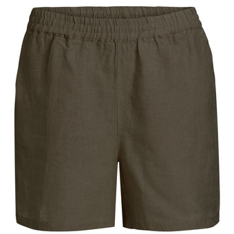 Damen Leinen-Shorts mit Elastikbund