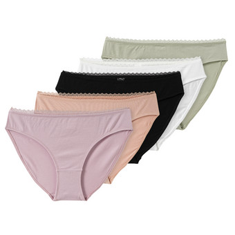 5 Damen Slips mit Spitze