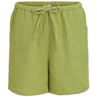 Damen Musselin-Shorts in Unifarben