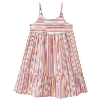 Mädchen Kleid aus Leinen-Mix