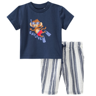Newborn Set aus T-Shirt und Musselin-Hose 