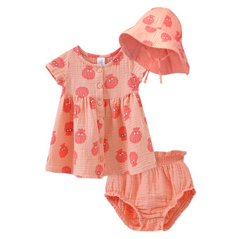 Newborn Musselin-Set Kleid, Shorts und Hut