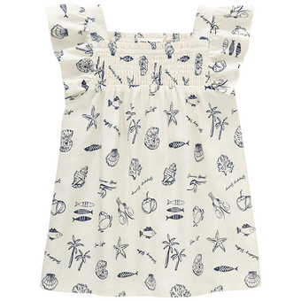Mädchen Bluse mit Allover-Print