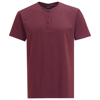 Herren T-Shirt mit Serafino-Ausschnitt