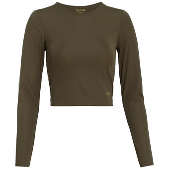 Effen sportshirt met lange mouwen voordames