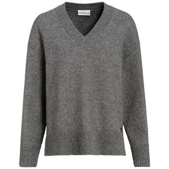 Damen Strickpullover mit V-Ausschnitt