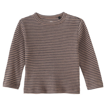 Baby Wolle-Seide-Shirt mit Ripp-Struktur