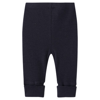 Baby Wolle-Seide-Leggings mit Ripp-Struktur
