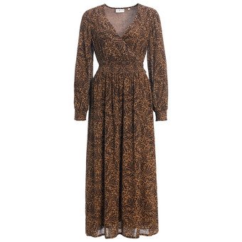 Maxi-jurk voor dames met luipaardpatroon