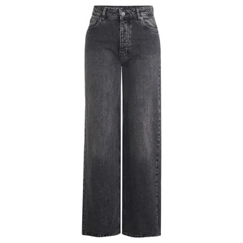 Damen Straight-Jeans mit weitem Bein