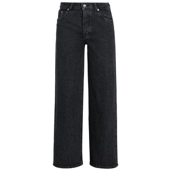 Damen Straight-Jeans mit weitem Bein
