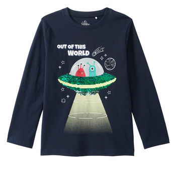 Jungen Langarmshirt mit Wendepailletten