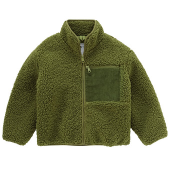 Kinder Teddyjacke mit Cord-Tasche