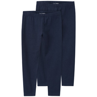 2 Mädchen Leggings mit Bio-Baumwolle
