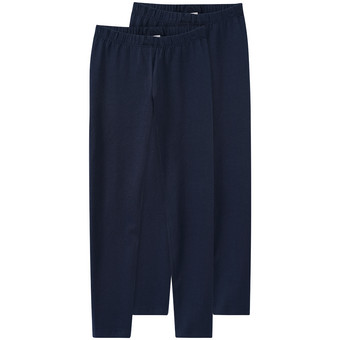 2 Mädchen Leggings mit Bio-Baumwolle