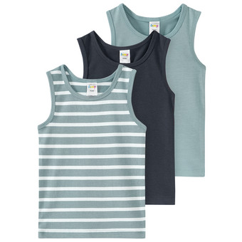 3 Jungen Unterhemden mit Bio-Baumwolle