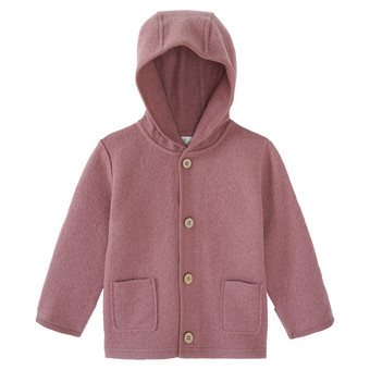 Wollen babyvest met omgeslagen boorden